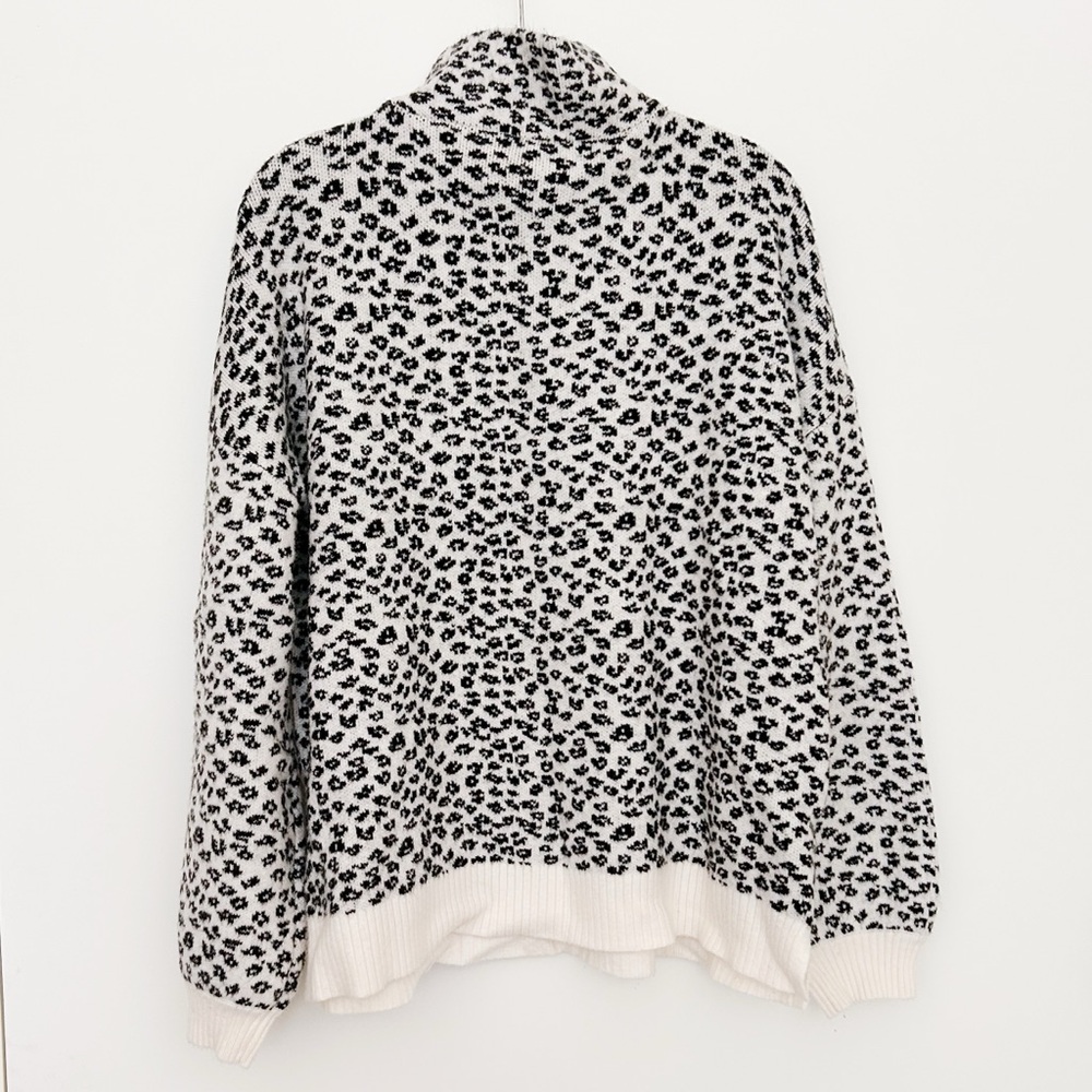 Loft Leopard Print Zip Sweater - image 6